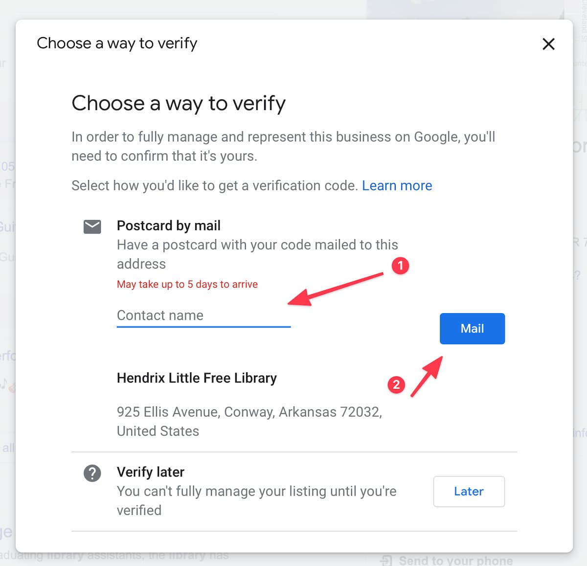 Verify Your Business Google My Business