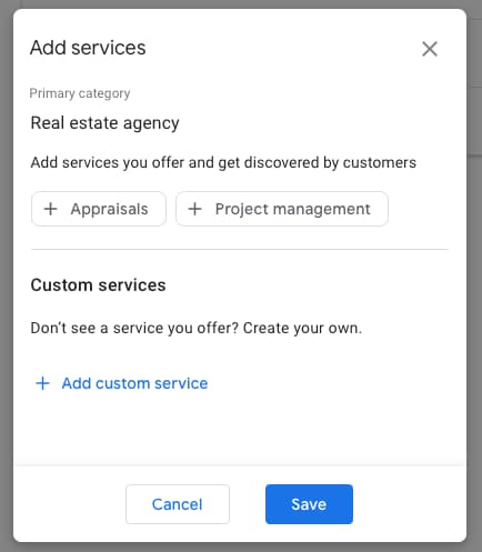 Add Services Google My Business